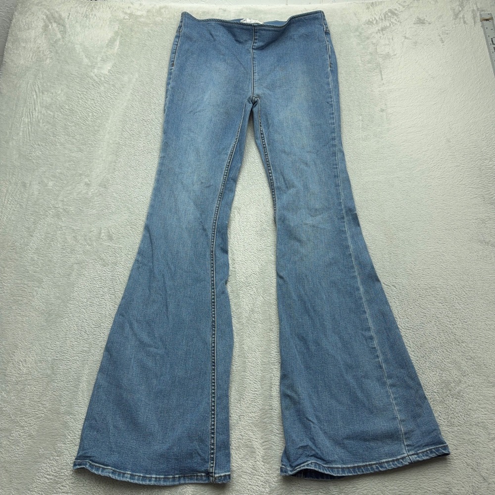 Old Navy Jeans Womens 12 Blue Rockstar Super Skinny Mid Rise Stretch Denim